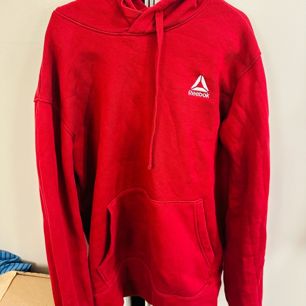 Reebok Men's Red Hoodie